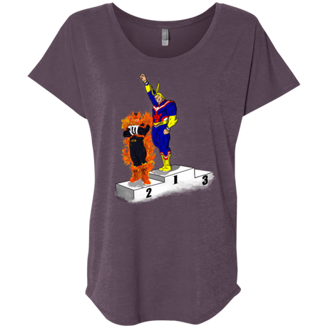 T-Shirts Vintage Purple / X-Small Number One Triblend Dolman Sleeve