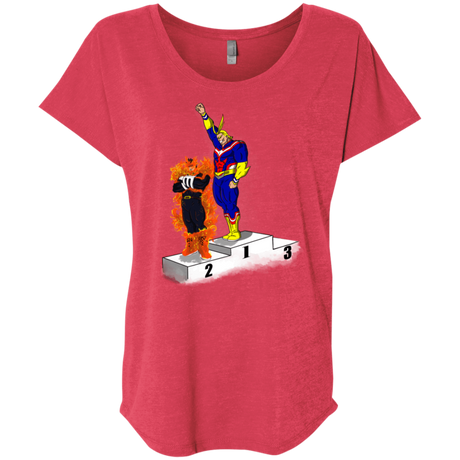 T-Shirts Vintage Red / X-Small Number One Triblend Dolman Sleeve