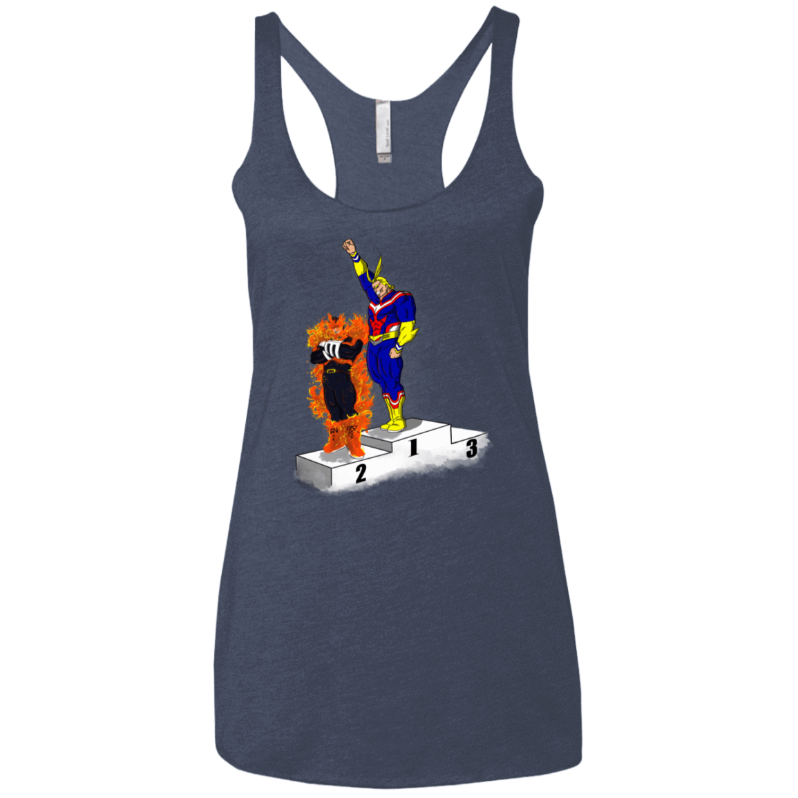 T-Shirts Vintage Navy / X-Small Number One Women's Triblend Racerback Tank