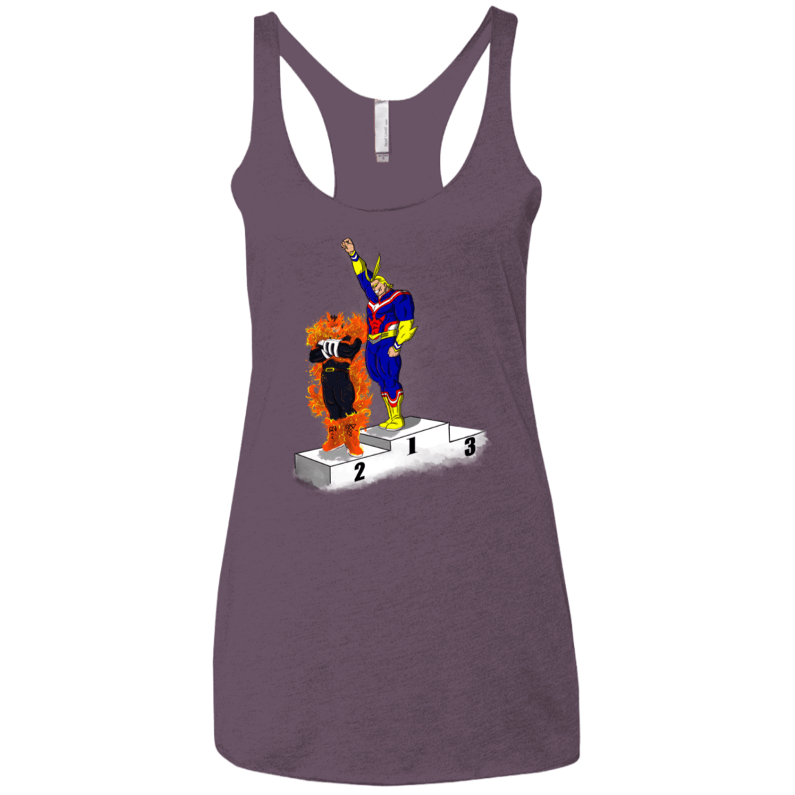 T-Shirts Vintage Purple / X-Small Number One Women's Triblend Racerback Tank