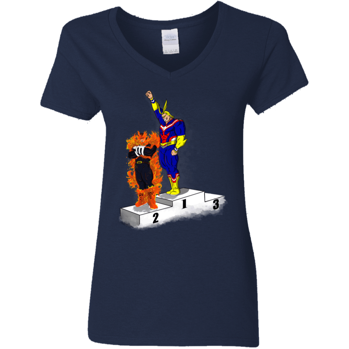 T-Shirts Navy / S Number One Women's V-Neck T-Shirt