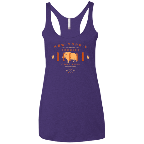 T-Shirts Purple / X-Small NY SPECIES - BEBOB Women's Triblend Racerback Tank