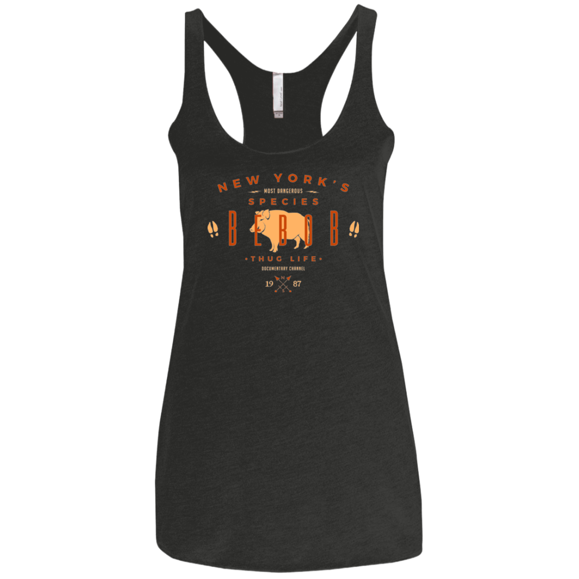 T-Shirts Vintage Black / X-Small NY SPECIES - BEBOB Women's Triblend Racerback Tank