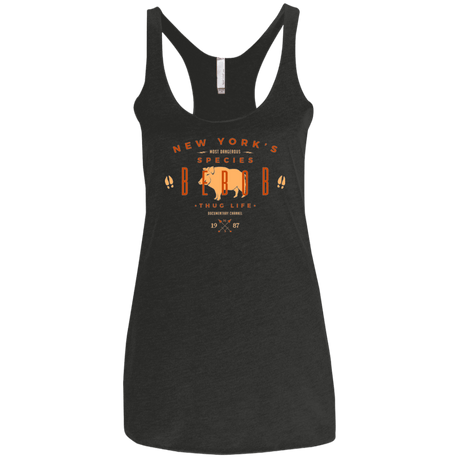 T-Shirts Vintage Black / X-Small NY SPECIES - BEBOB Women's Triblend Racerback Tank