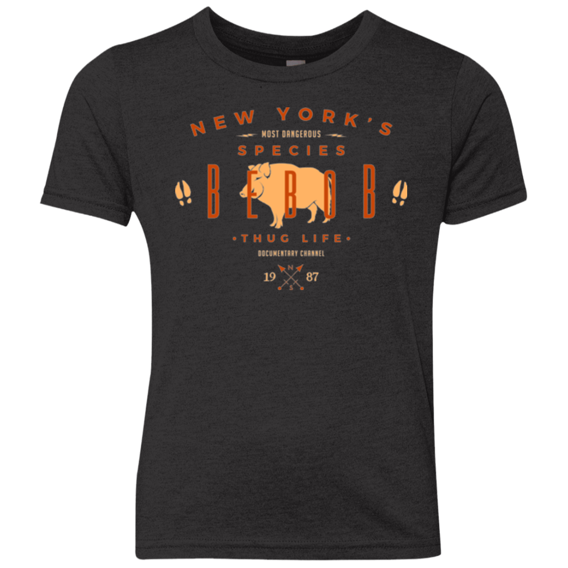 T-Shirts Vintage Black / YXS NY SPECIES - BEBOB Youth Triblend T-Shirt
