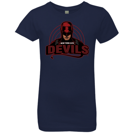 T-Shirts Midnight Navy / YXS NYC Devils Girls Premium T-Shirt