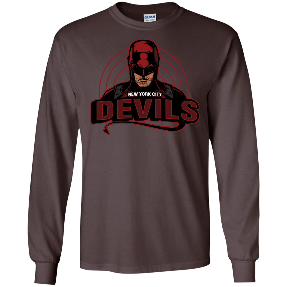 T-Shirts Dark Chocolate / S NYC Devils Men's Long Sleeve T-Shirt