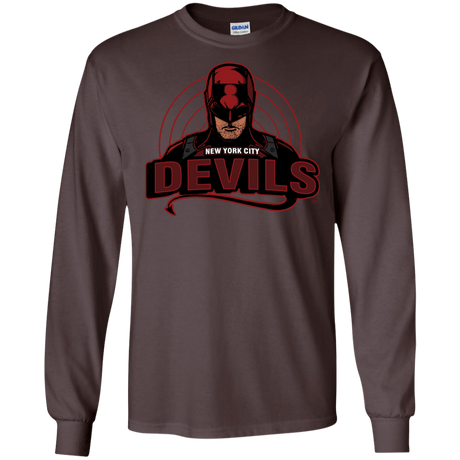 T-Shirts Dark Chocolate / S NYC Devils Men's Long Sleeve T-Shirt