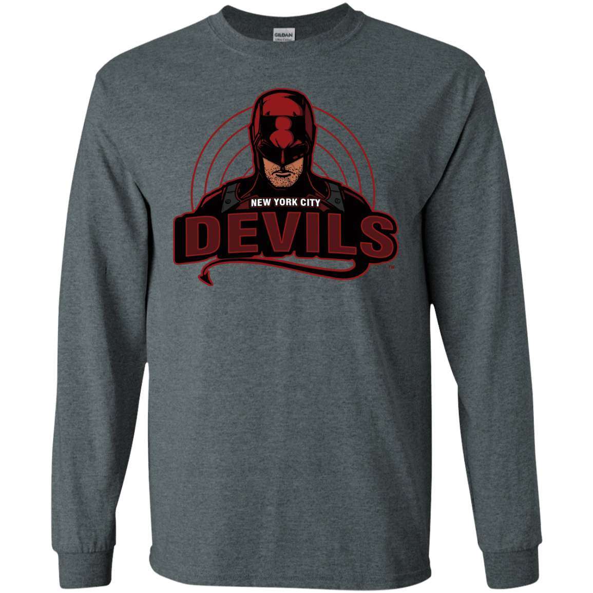 T-Shirts Dark Heather / S NYC Devils Men's Long Sleeve T-Shirt