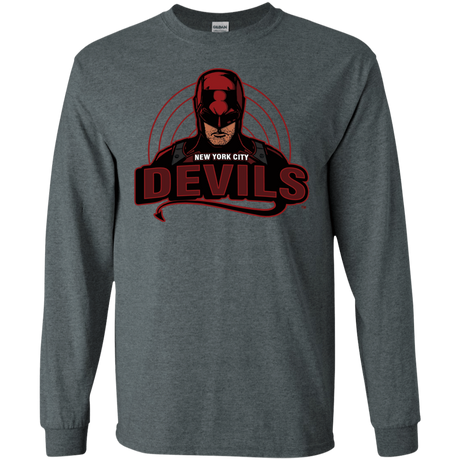 T-Shirts Dark Heather / S NYC Devils Men's Long Sleeve T-Shirt