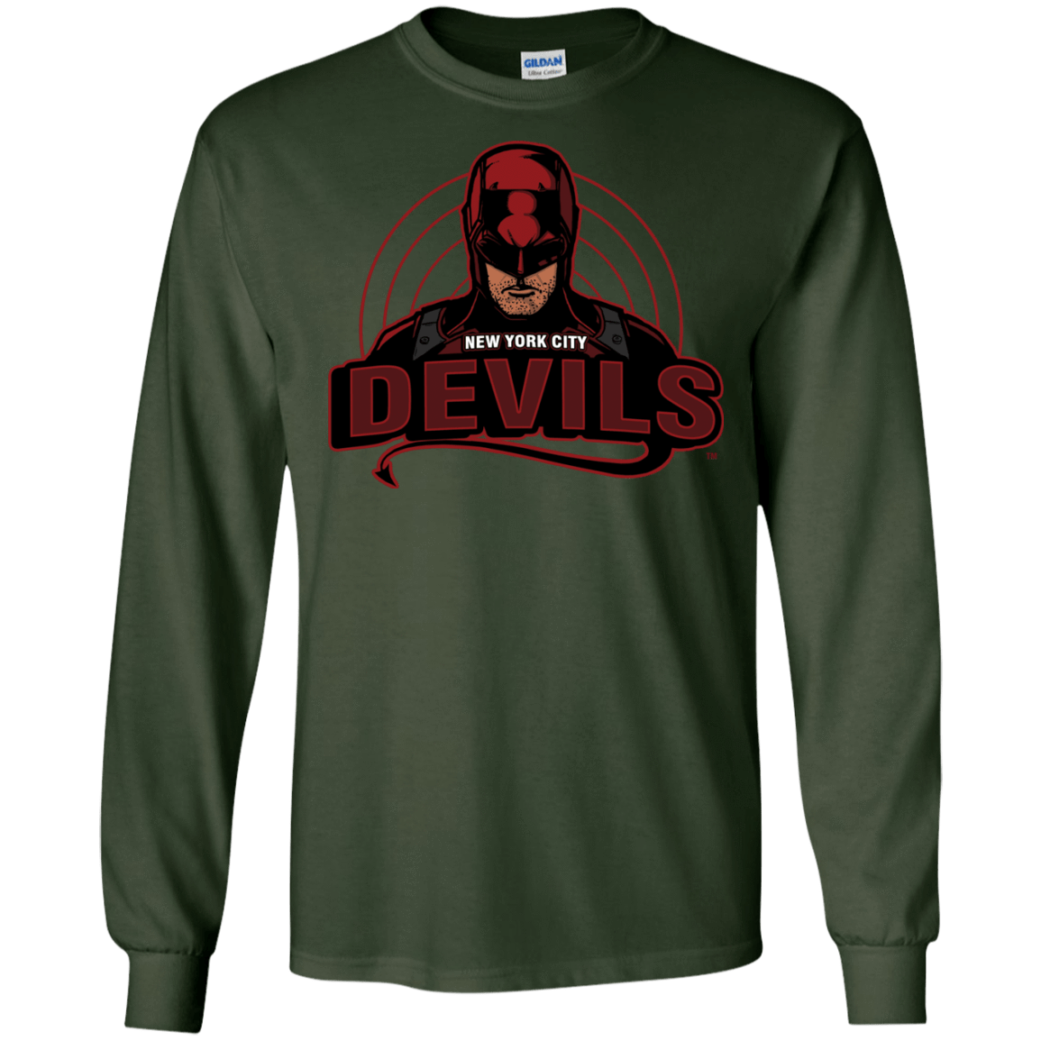 T-Shirts Forest Green / S NYC Devils Men's Long Sleeve T-Shirt