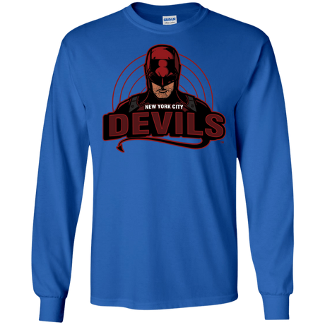 T-Shirts Royal / S NYC Devils Men's Long Sleeve T-Shirt