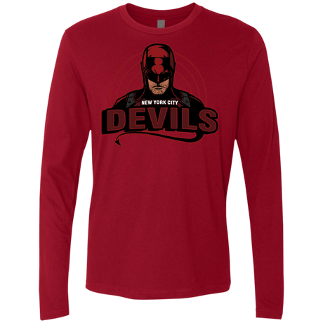T-Shirts Cardinal / S NYC Devils Men's Premium Long Sleeve