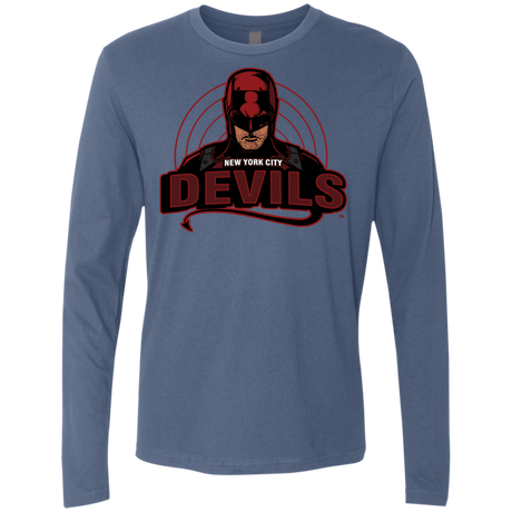T-Shirts Indigo / S NYC Devils Men's Premium Long Sleeve
