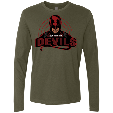 T-Shirts Military Green / S NYC Devils Men's Premium Long Sleeve