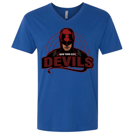 T-Shirts Royal / X-Small NYC Devils Men's Premium V-Neck