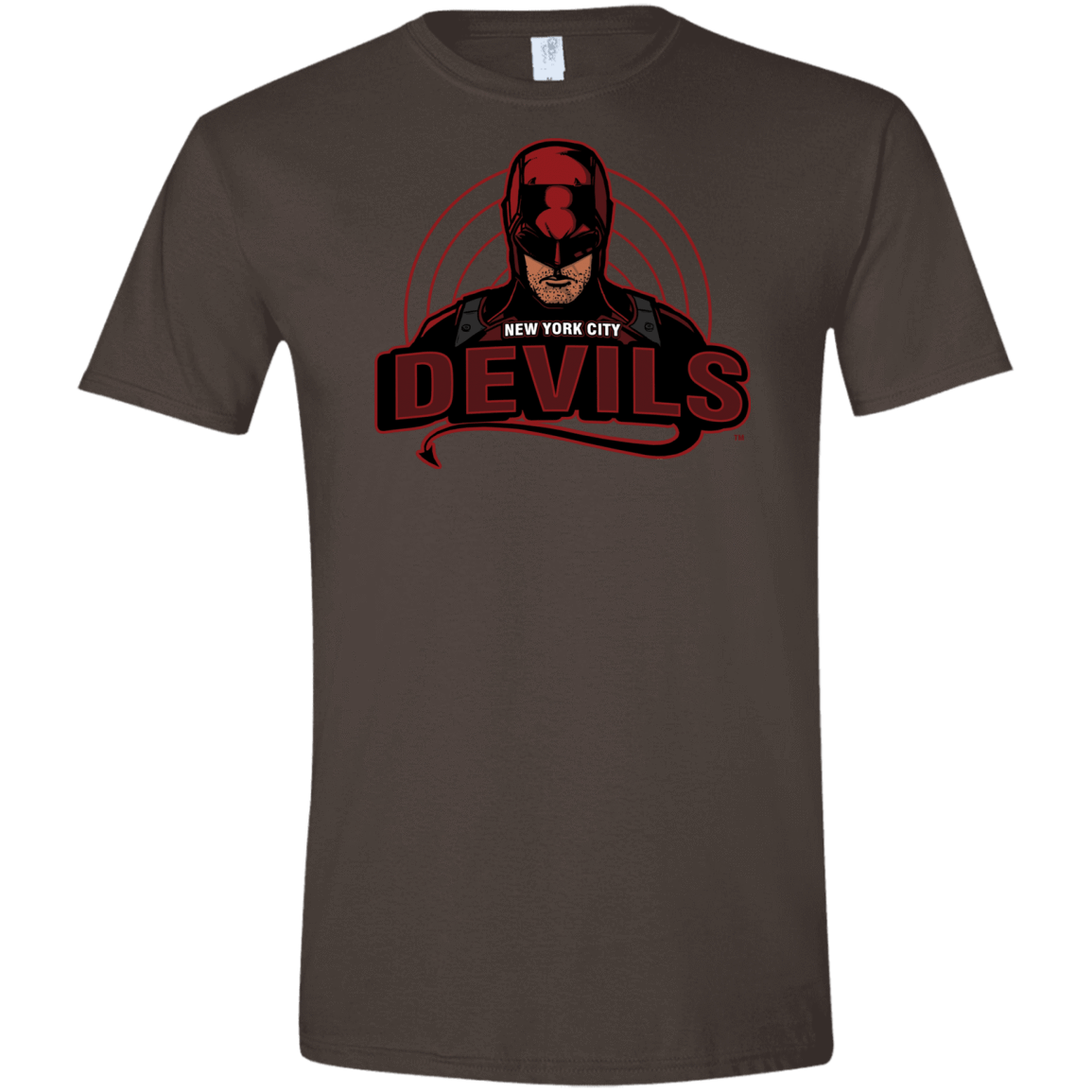 T-Shirts Dark Chocolate / S NYC Devils Men's Semi-Fitted Softstyle