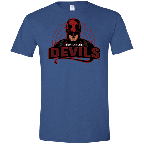 T-Shirts Heather Royal / X-Small NYC Devils Men's Semi-Fitted Softstyle