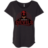 T-Shirts Vintage Black / X-Small NYC Devils Triblend Dolman Sleeve