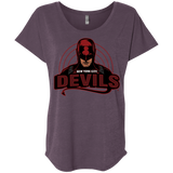 T-Shirts Vintage Purple / X-Small NYC Devils Triblend Dolman Sleeve