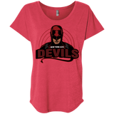 T-Shirts Vintage Red / X-Small NYC Devils Triblend Dolman Sleeve