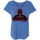 T-Shirts Vintage Royal / X-Small NYC Devils Triblend Dolman Sleeve