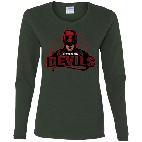 T-Shirts Forest / S NYC Devils Women's Long Sleeve T-Shirt