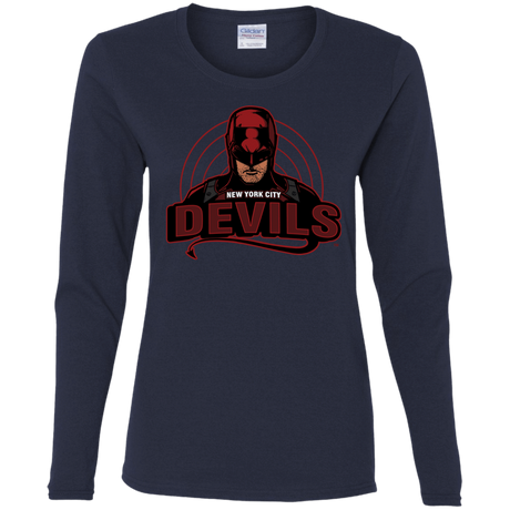 T-Shirts Navy / S NYC Devils Women's Long Sleeve T-Shirt