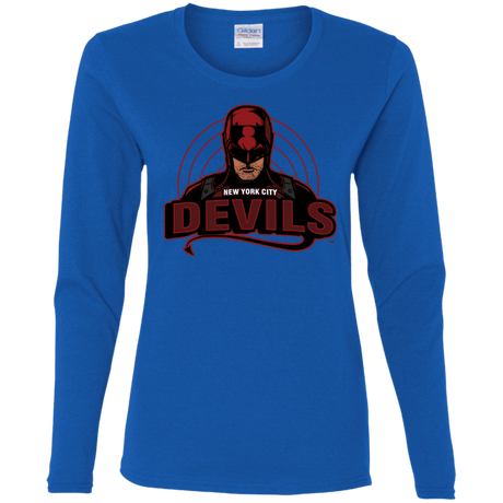 T-Shirts Royal / S NYC Devils Women's Long Sleeve T-Shirt