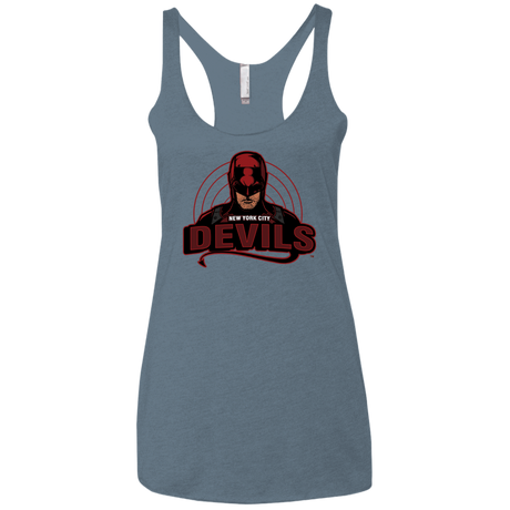 T-Shirts Indigo / X-Small NYC Devils Women's Triblend Racerback Tank