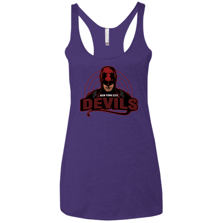 T-Shirts Purple Rush / X-Small NYC Devils Women's Triblend Racerback Tank