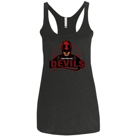 T-Shirts Vintage Black / X-Small NYC Devils Women's Triblend Racerback Tank