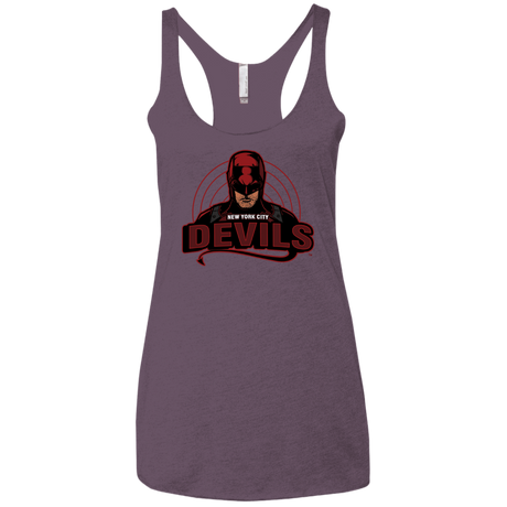 T-Shirts Vintage Purple / X-Small NYC Devils Women's Triblend Racerback Tank