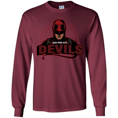 T-Shirts Maroon / YS NYC Devils Youth Long Sleeve T-Shirt