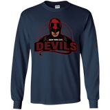 T-Shirts Navy / YS NYC Devils Youth Long Sleeve T-Shirt