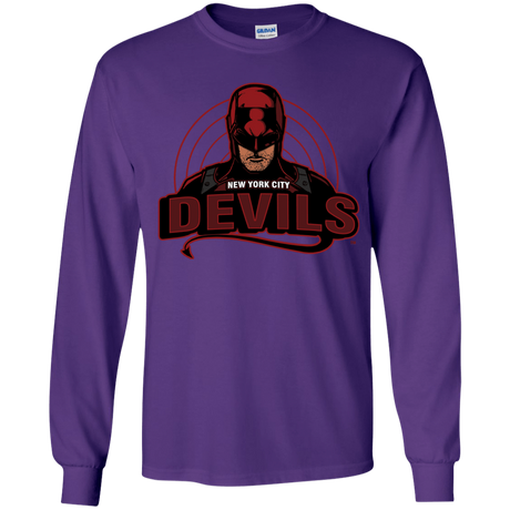 T-Shirts Purple / YS NYC Devils Youth Long Sleeve T-Shirt