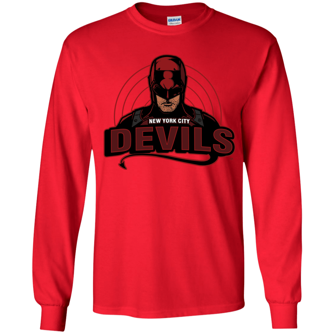 T-Shirts Red / YS NYC Devils Youth Long Sleeve T-Shirt