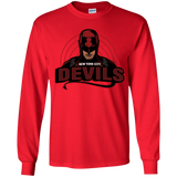 T-Shirts Red / YS NYC Devils Youth Long Sleeve T-Shirt