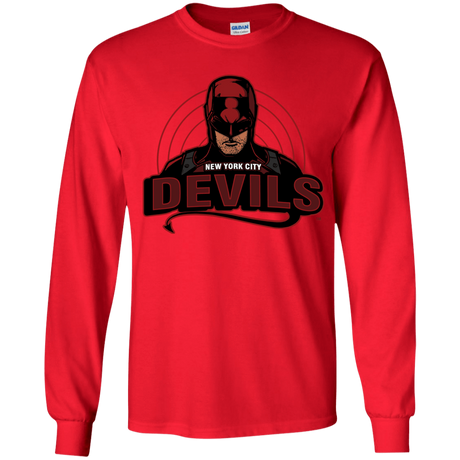 T-Shirts Red / YS NYC Devils Youth Long Sleeve T-Shirt