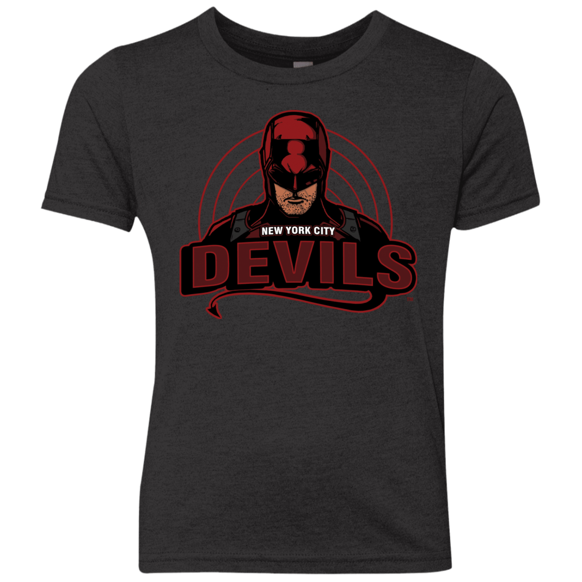 T-Shirts Vintage Black / YXS NYC Devils Youth Triblend T-Shirt