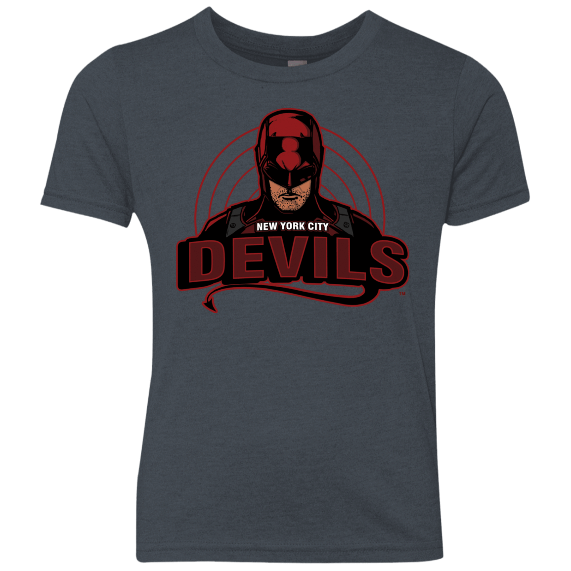T-Shirts Vintage Navy / YXS NYC Devils Youth Triblend T-Shirt