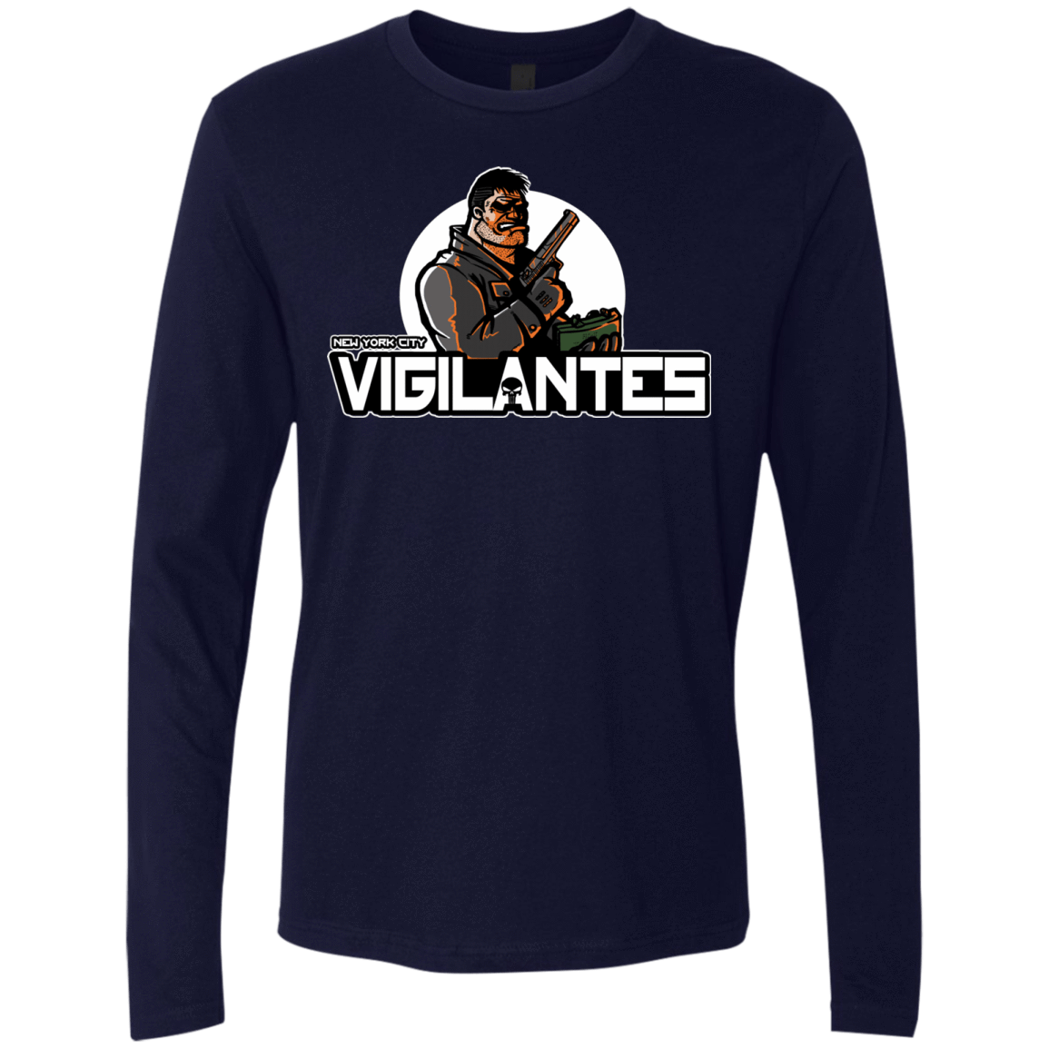 T-Shirts Midnight Navy / Small NYC Vigilantes Men's Premium Long Sleeve