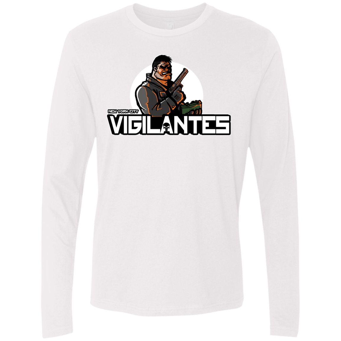 T-Shirts White / Small NYC Vigilantes Men's Premium Long Sleeve