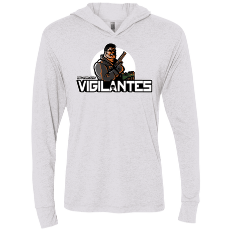 T-Shirts Heather White / X-Small NYC Vigilantes Triblend Long Sleeve Hoodie Tee
