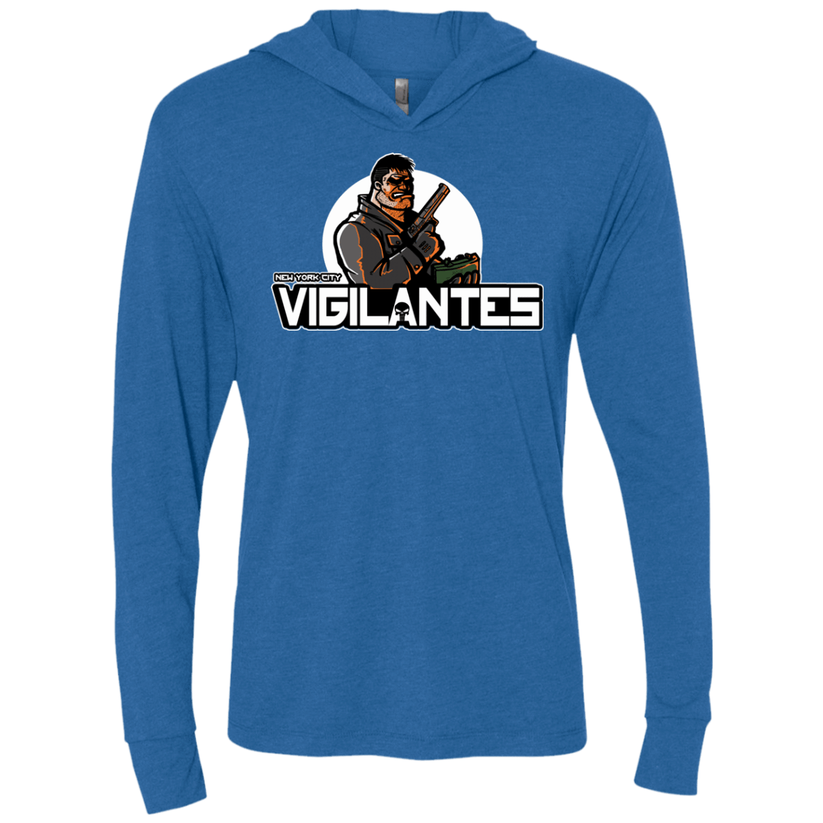 T-Shirts Vintage Royal / X-Small NYC Vigilantes Triblend Long Sleeve Hoodie Tee