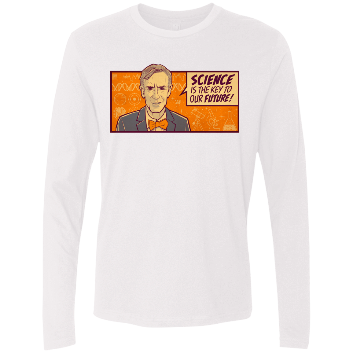 T-Shirts White / S NYE key future Men's Premium Long Sleeve