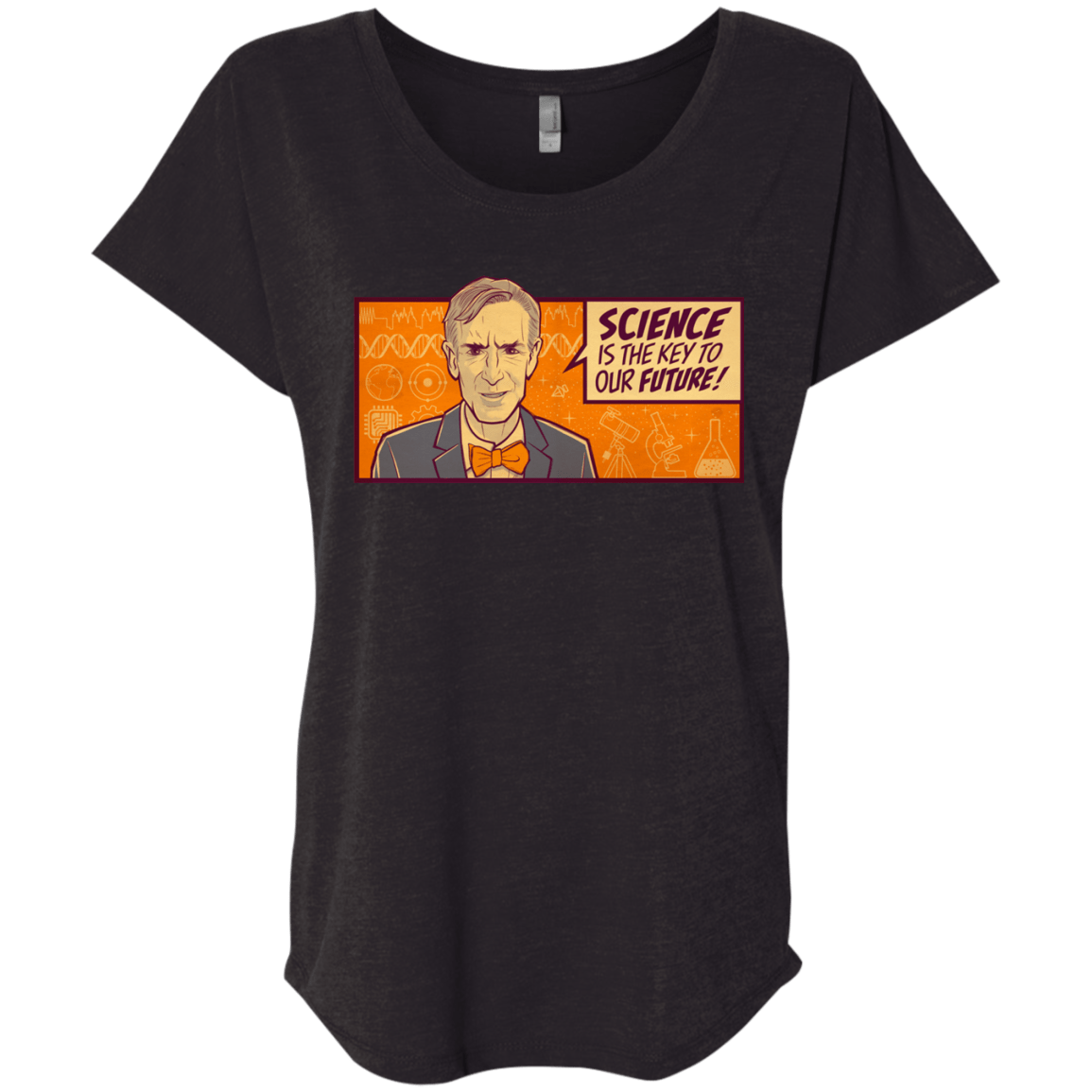 T-Shirts Vintage Black / X-Small NYE key future Triblend Dolman Sleeve