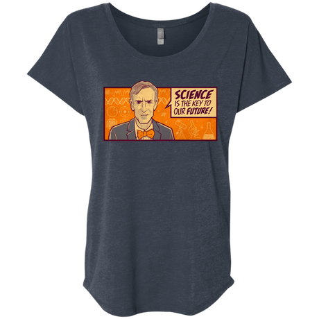 T-Shirts Vintage Navy / X-Small NYE key future Triblend Dolman Sleeve