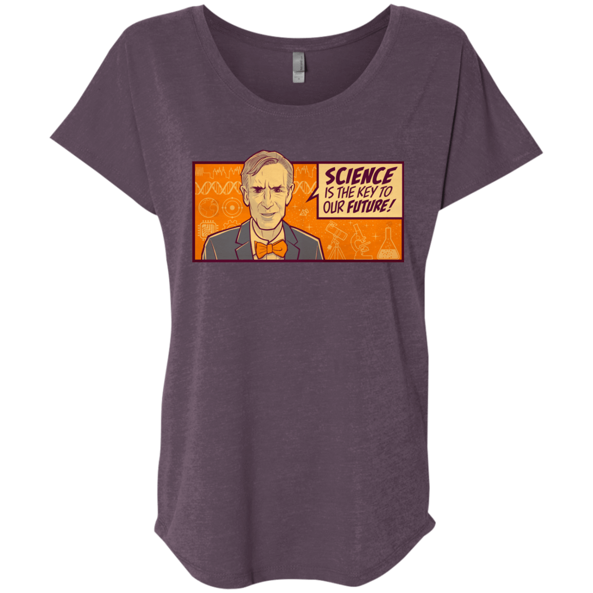 T-Shirts Vintage Purple / X-Small NYE key future Triblend Dolman Sleeve