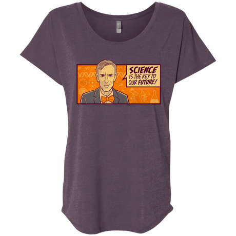 T-Shirts Vintage Purple / X-Small NYE key future Triblend Dolman Sleeve